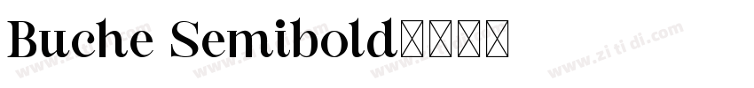 Buche Semibold字体转换